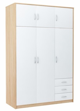 Szafa szafka 6D3S BIAŁY-SONOMA 127cm komoda regał ROB