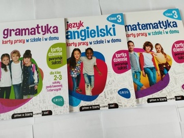 KARTY PRACY kl. 3 Matematyka Angielski Gramatyka G