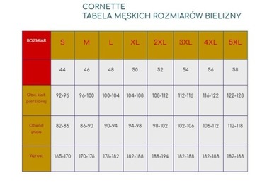 ROZPINANA BAWEŁNIANA PIŻAMA MĘSKA CORNETTE R.4XL