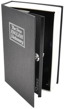 KASETKA METALOWA KSIĄŻKA SEJF NA PIENIĄDZE SŁOWNIK