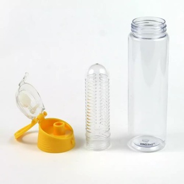 Бутылка для воды с вставкой из фруктов и льда, 800 мл.