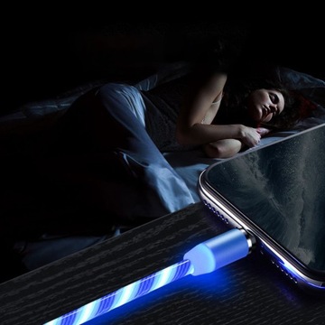 МАГНИТНЫЙ КАБЕЛЬ 3в1 ДЛЯ IPHONE MICRO USB TYPE-C 1м