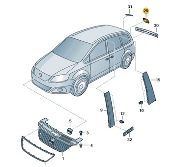 ZNAKY ZNAK SEAT ATECA ARONA TARRACO ZADNÍ 575853630B2ZZ 575853630