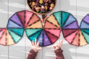 Connetix: магнитные блоки большие образовательные пастельные мега -пакеты 202