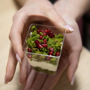 48x PUCHARKI NA DESERY 150ml kubek pojemnik KWADRATOWY na desery lody