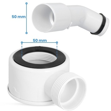 Сифон для душевого поддона 50 мм CLEAN TOP Слив Душ Ванны Низкий Полусифон