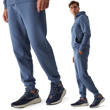 SPODNIE DRESOWE MĘSKIE 4F DRESY SPORTOWE JOGGERY BAWEŁNA WYGODNE M00T0943