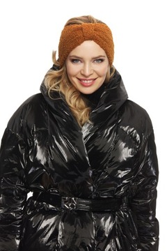 ПОВЯЗКА НА ГОЛОВУ ЖЕНСКАЯ, ФЛИСОВАЯ ТРИКОТАЖНАЯ, теплая, верблюжья.