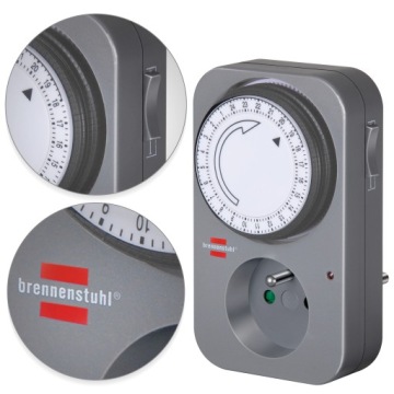 Programator Czasowy Mechaniczny Timer IP20 Certyfikat CE Brennenstuhl