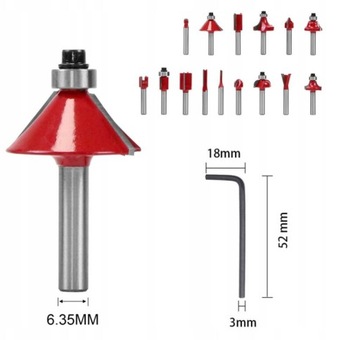 15 шт. ФРЕЗА ПЕТЛИ ДЛЯ ДЕРЕВА 1/4 НОЖ