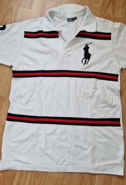 Biała koszulka Polo by Ralph Lauren L paski