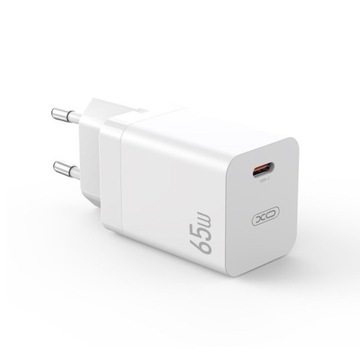 Зарядное устройство XO CE10 PD 65 Вт 1xUSB-C БЕЛЫЙ + КАБЕЛЬ USB-C/Lightning