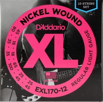 D'Addario EXL170-12 struny do basu 12 strunowego