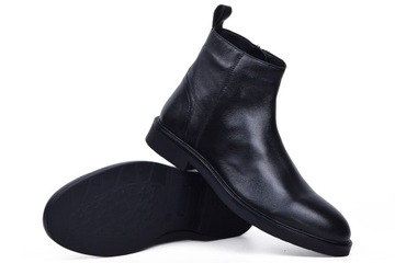 Sztyblety trzewiki męskie buty skórzane czarne 45