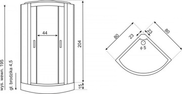 Гидромассажная кабина KERRA 80x80 LETICIA