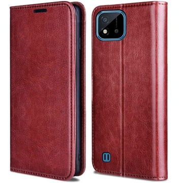 ETUI SKÓRZANE NA MAGNES DO REALME C11 2021 +SZKŁO