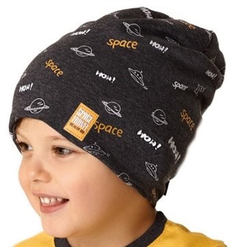 Двусторонняя весенняя шапка для мальчиков, размеры 52–54, 6–10 л.