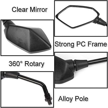 БОЛЬШИЕ ПАНОРАМНЫЕ ЗЕРКАЛА МОТОКУТЕР QUAD10MM