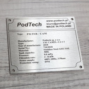 ТАБЛИЧКА металлическая, описательная сталь, 12х8 см.