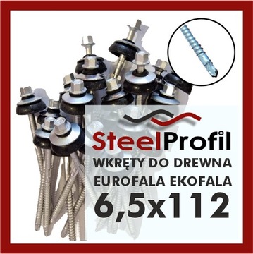 Wkręty do płyt Eurofala Ekofala 6,5 × 112 do drewna