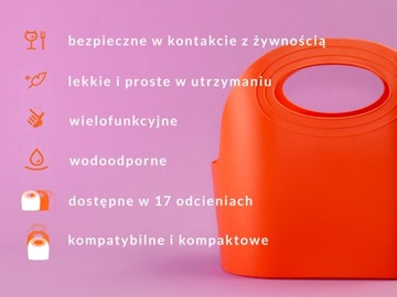 Корзина пластиковая маленькая MINI Flexibag 4,5л, оранжевая