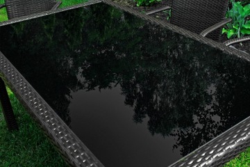 КОМПЛЕКТ САДОВОЙ МЕБЕЛИ СТОЛ ДЛЯ ТЕРРАСЫ + 6 СТУЛЬЕВ из техноротанга SANTOS