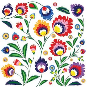 Бумажные салфетки WZORY ŁOWICKIE, Куявско-Поморское воеводство, белые