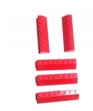 113C lego dachówka 4445 czerwona 5 sztuk