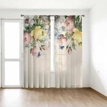 Занавеска на окно Flowers Digital Pattern 132x213см