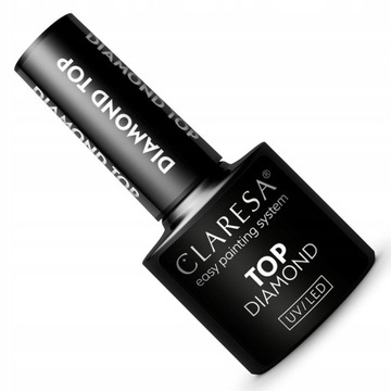 Claresa Top Diamond No Wipe Hybrydowy Nabłyszczający Połysk Wytrzymały 5ml