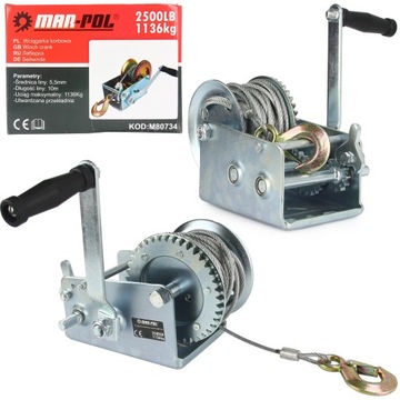 РУЧНАЯ ЛЕБЕДКА 1136 кг/10 м