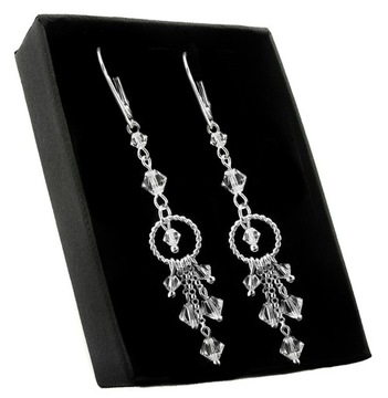 ARSYLION długie kolczyki z elem. Swarovski Crystal