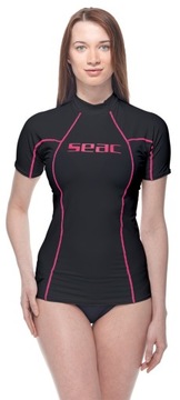 Koszulka UV damska rashguard SEAC T-SUN z krótkim rękawem czarna M