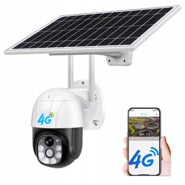 НАРУЖНАЯ СОЛНЕЧНАЯ ВРАЩАЮЩАЯСЯ КАМЕРА GSM 4G 3MP SIM