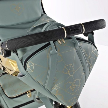 nowoczesny wózek JUNAMA HEART 2w1 khaki 03