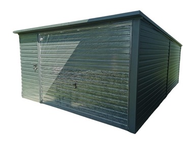 TIN Garage 4x5 Одиночный Gable Gable Roof Graphite + ворота