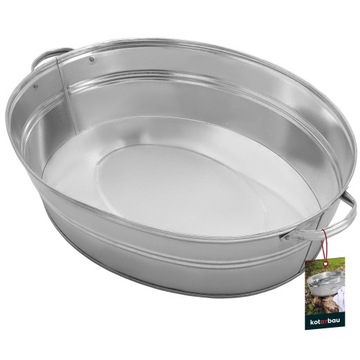 MISKA MISA OCYNKOWANA WANNA DONICA DONICZKA STALOWA OWALNA KWIATY WODĘ 27L