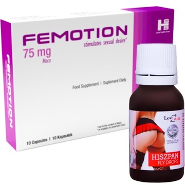 FEMOTION 10 KAPSUŁEK SUPLEMENT DLA KOBIET W SKŁADZIE L-ARGININA I MACA