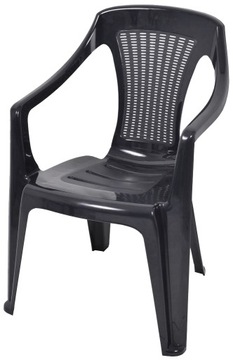 4x ГРАФИТОВЫЙ БРИЛЛИАНТНЫЙ САДОВЫЙ ПЛАСТИКОВЫЙ СТУЛ