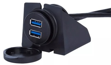 Удлинительный кабель 3 МБ Розетка USB 3.0 3A ДВОЙНАЯ панель