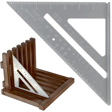 столярный угольник 300мм со шкалой и алюминиевой ножкой