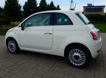 Fiat 500 II Seria 1 1.2 69KM 2014 Fiat 500 1.2 Lounge szklany dach jasne wnętrze bezwypadkowy, zdjęcie 3