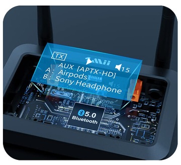 Приемник Bluetooth-передатчик с ЖК-дисплеем, радиус действия 50 м B03Plus для нескольких устройств