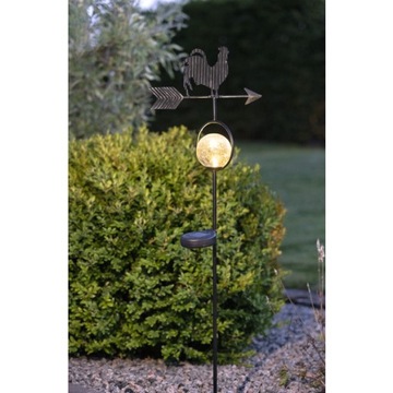Светодиодный светильник SOLAR Петух и стрелка Светодиодный датчик сумерек IP44 ЧЕРНЫЙ