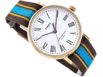 DAMSKI ZEGAREK TIMEX TW2U46300LG NA PASKU INDIGLO