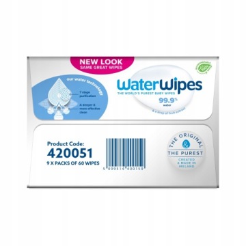 Влажные салфетки WaterWipes 9 х 60 шт.