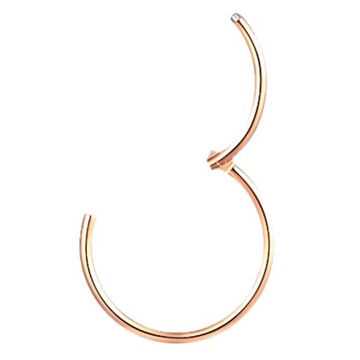 KÓŁKO CLICKER RING RÓŻOWE ZŁOTO STAL 316L 0,8/8 mm