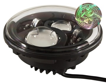 lampa LED chipy OSRAM 7 cali reflektor DRL czarny