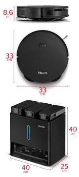 РОБОТ WELLTEC R10 ULTRA для мытья полов + СТАНЦИЯ 8-В-1 + АКСЕССУАРЫ