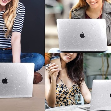 Жесткий чехол Alogy для Apple MacBook Air 13 M1 2020, прозрачный блестящий чехол